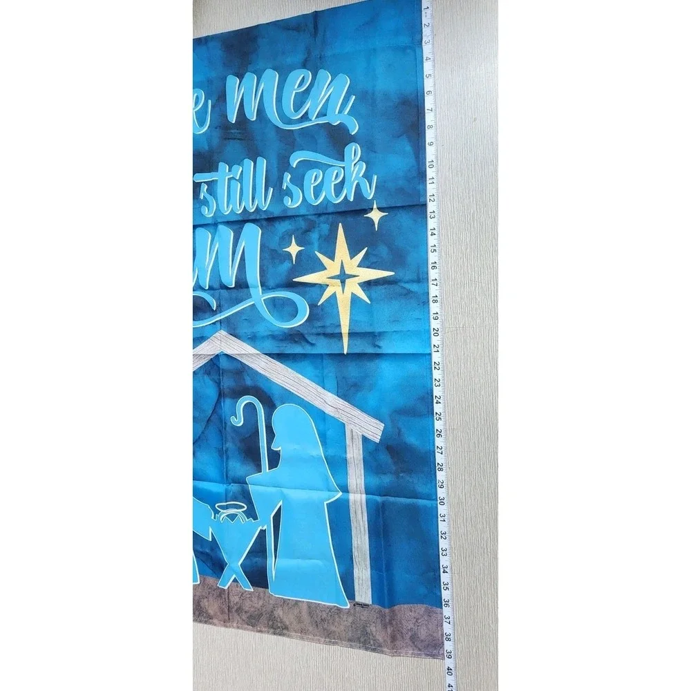 Decorative Garden Flags Lot Of 5 Welcome Patriotic Wreath Fall Wise Men Religion